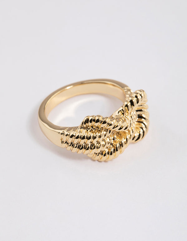 Gold Plated Rope Knot Ring