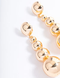 Gold Graduating Round Ball Drop Earrings - link has visual effect only