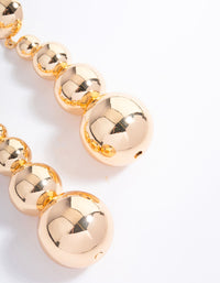 Gold Graduating Round Ball Drop Earrings - link has visual effect only