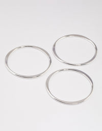 Silver Smooth Organic Bangle Pack - link has visual effect only