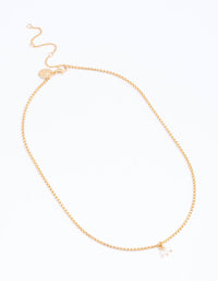 Gold Plated Triple Freshwater Pearl Dainty Necklace - link has visual effect only