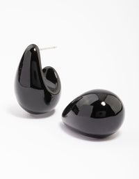 Black Bubble Drop Stud Earrings - link has visual effect only