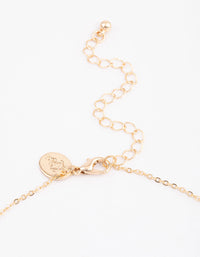 Gold Mixed Teardrop Stone Necklace - link has visual effect only