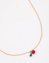 Gold Apple Pendant Necklace - link has visual effect only