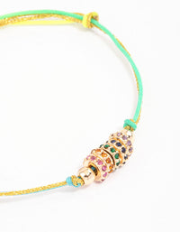 Gold Mixed Stone Pendant Bracelet - link has visual effect only