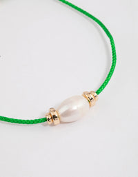 Fabric Simple Pearl Pendant Bracelet - link has visual effect only