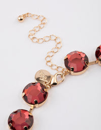 Gold Large Stone Short Necklace - link has visual effect only