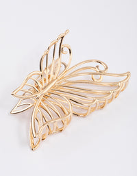 Gold Detailed Butterfly Hair Claw Clip - link has visual effect only