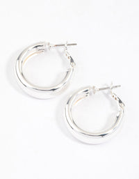 Silver Core Clean Hoop Earrings & Polishing Set - link has visual effect only