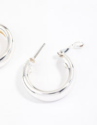 Silver Core Clean Hoop Earrings & Polishing Set - link has visual effect only