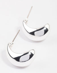 Silver Chunky Bubble Hoop Earrings & Polishing Set - link has visual effect only