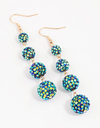 Blue Statement Drop Earrings - link has visual effect only