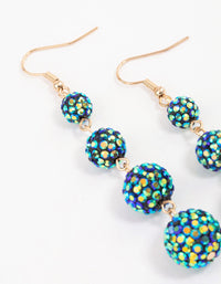 Blue Statement Drop Earrings - link has visual effect only