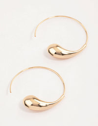 Gold Threaded Gold Hoop Earrings - link has visual effect only