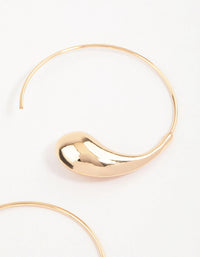 Gold Threaded Gold Hoop Earrings - link has visual effect only