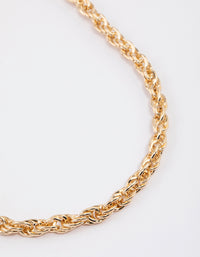 Gold Rope Twisted Chain Necklace - link has visual effect only