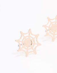 Gold Spiderweb Stud Earrings - link has visual effect only