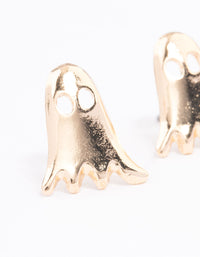 Gold Cute Ghost Stud Earrings - link has visual effect only