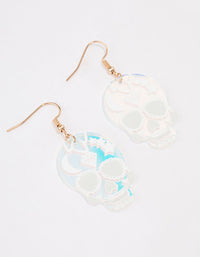 Acrylic Skull Drop Earrings - link has visual effect only