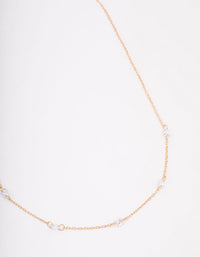 Gold Diamante Stone Chain Necklace - link has visual effect only