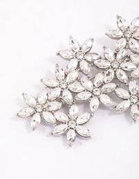 Silver Marquise Flower Hair Clip - link has visual effect only