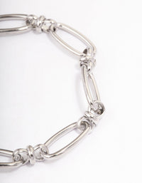 Waterproof Stainless Steel Oval Link Bracelet - link has visual effect only