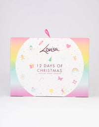 Kids Rose Gold Charm Bracelet 12 Days of Christmas Advent Calendar - link has visual effect only