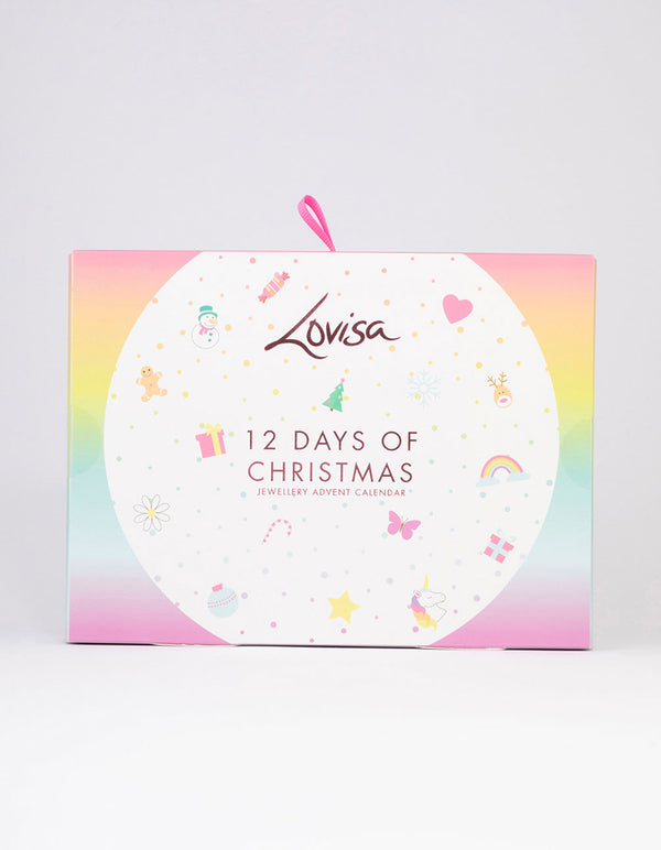 Kids Rose Gold Charm Bracelet 12 Days of Christmas Advent Calendar