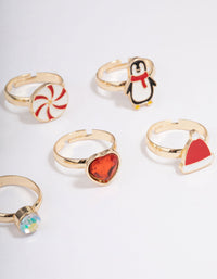 Kids Christmas Penguin Ring 6-Pack - link has visual effect only