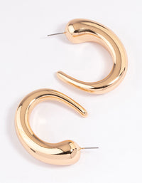 Gold Large Hoop Statement Earrings - link has visual effect only