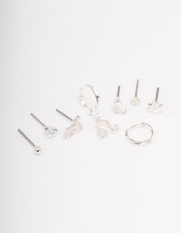 Silver Plated Leo Earring Pack - link has visual effect only