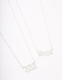 Silver Plated Angel Number '222' Necklace Pack - link has visual effect only