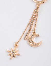 Gold Celestial Cupchain Drop Earrings - link has visual effect only