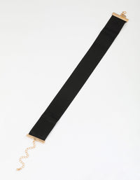 Black Fabric Simple Choker - link has visual effect only