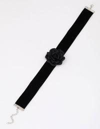 Black Diamante Mini Flower Choker - link has visual effect only