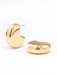 Gold Plated Chunky Disc Hoop Earrings - link has visual effect only