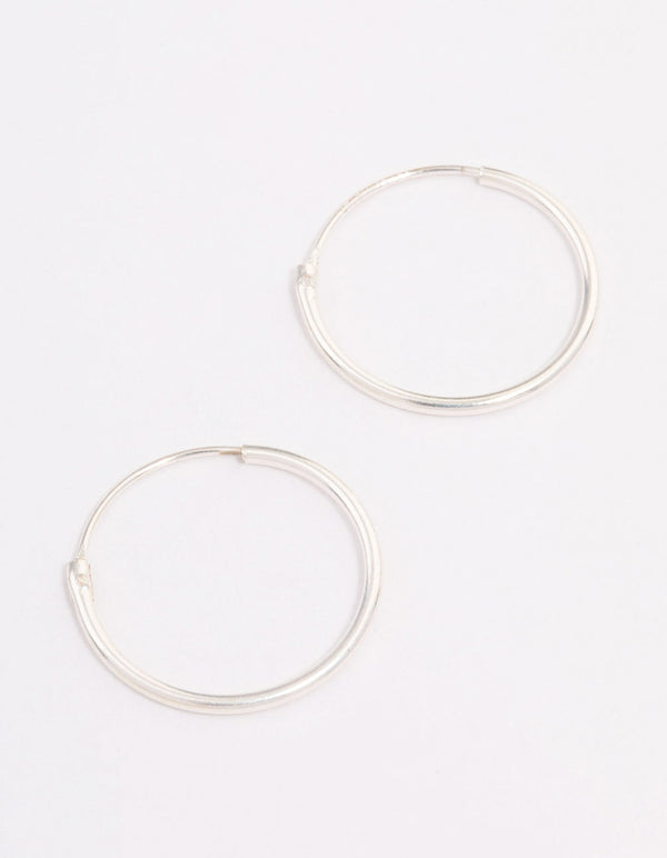 Sterling Silver Hoop Earrings 16mm