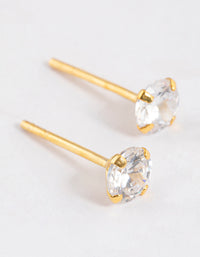 Gold Plated Sterling Silver Dainty Stud Earrings - link has visual effect only
