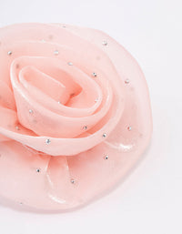 Pink Diamante Rosette Brooch & Hair Clip - link has visual effect only