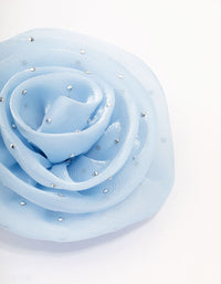 Blue Diamante Rosette Brooch & Hair Clip - link has visual effect only