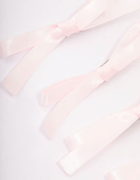 Pink Simple Hair Bows 4-Pack - link has visual effect only