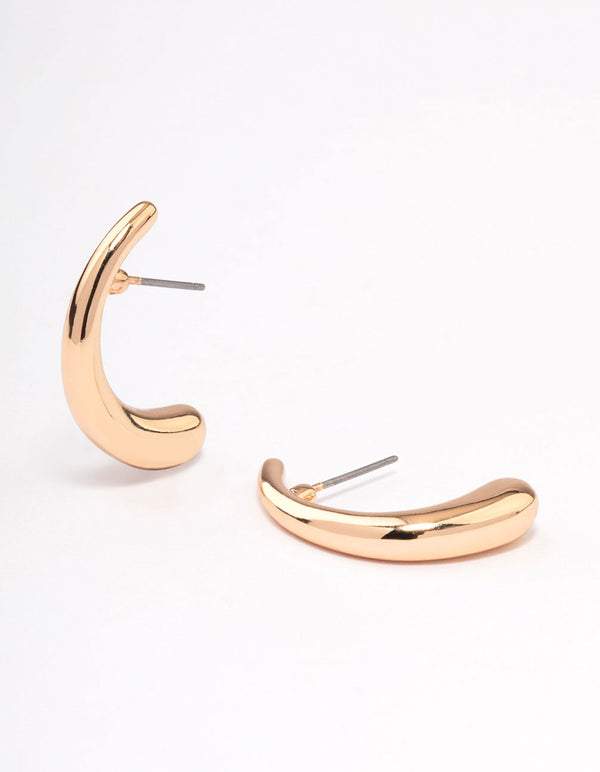 Gold Small Huggie Earrings