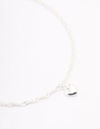 Sterling Silver Simple Heart Bracelet - link has visual effect only