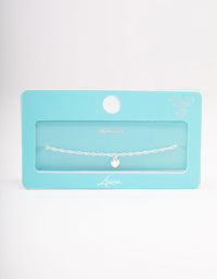 Sterling Silver Simple Heart Bracelet - link has visual effect only