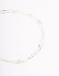 Sterling Silver Snake Chain Ball Bracelet - link has visual effect only