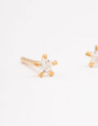 Gold Plated Sterling Silver Baby Star Stud Earrings - link has visual effect only