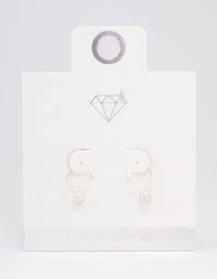 Sterling Silver Crystal Hoop Earrings 12mm - link has visual effect only