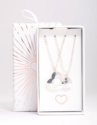 Silver 'Mumma' Script Mini Heart Necklace Pack - link has visual effect only