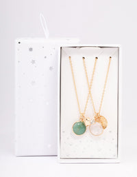 Gold Mixed Semi-Precious Jingle Necklace Pack - link has visual effect only