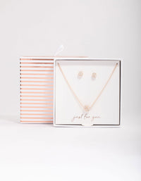 Rose Gold Fireball Jewellery Set - link has visual effect only